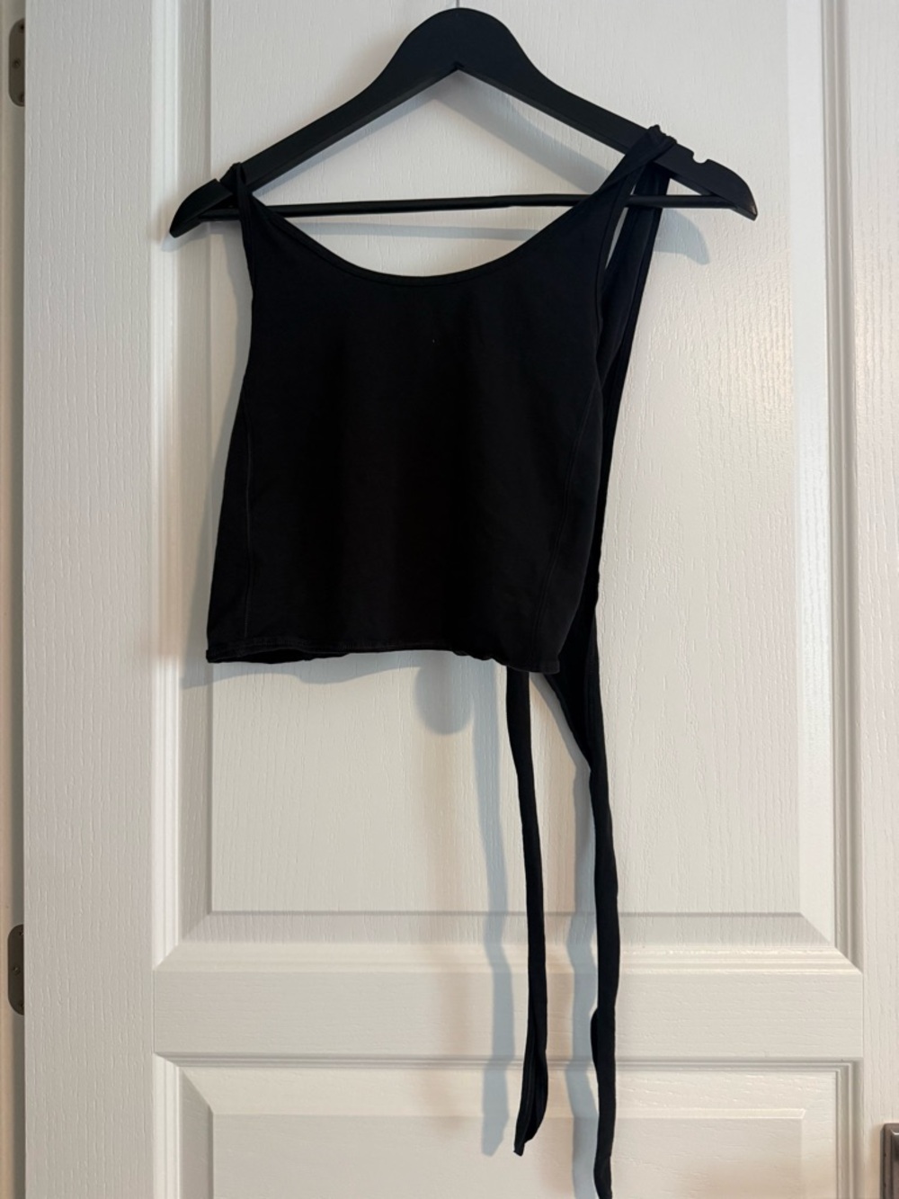 lululemon athletica Black One-Shoulder Tie Crop Top